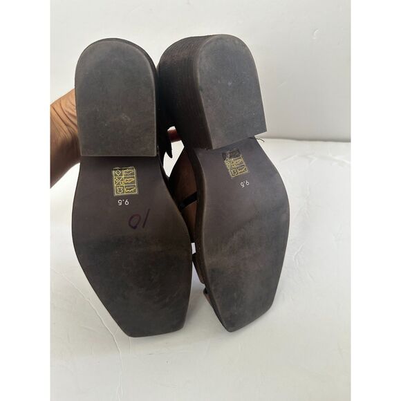 Jeffrey Campbell Elective Fisherman Sandals Sz 9.5 Brown Horse Leather - Picture 7 of 8